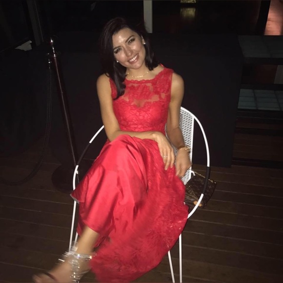 PRONOVIAS Barcelona- red cocktail gown - Picture 7 of 7